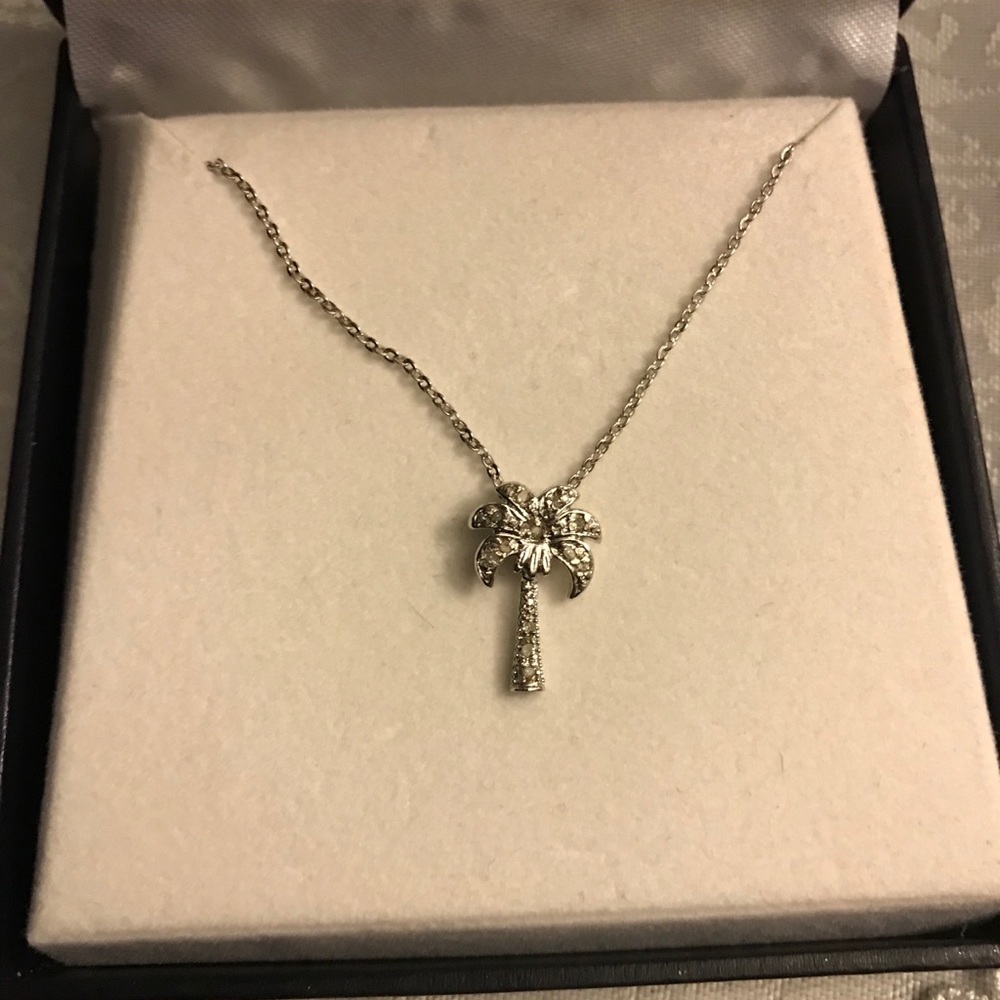 NWOT sterling silver palm tree necklace